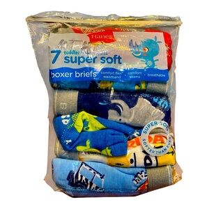 Hanes toddler boy 100% 6-pair tagless comfort seams soft cotton boxer briefs 4T